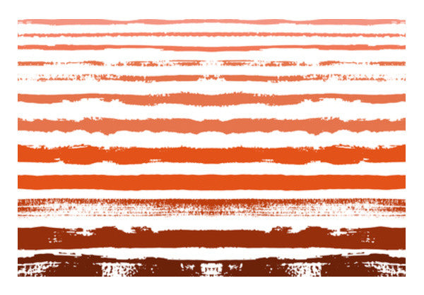 Uneven Orange Stripes Wall Art