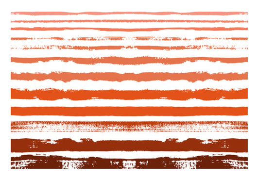 Uneven Orange Stripes Wall Art