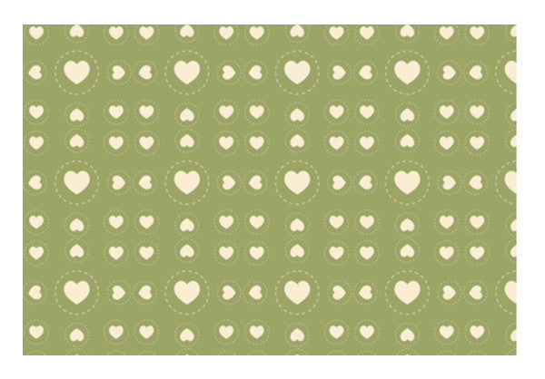 Repeating Light Green Hearts Art PosterGully Specials