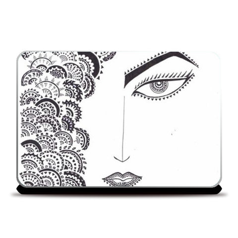 doodle,geometric.black and whit Laptop Skins