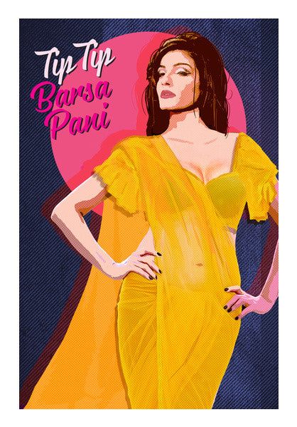 Raveena Tandon Retro Artwork Wall Art