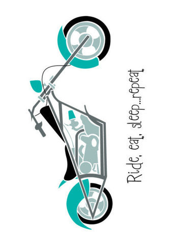Ride, Eat, Sleep ... Repeat ! Art PosterGully Specials