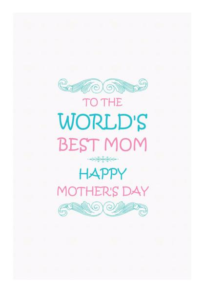 PosterGully Specials, Typography art the best mom Wall Art