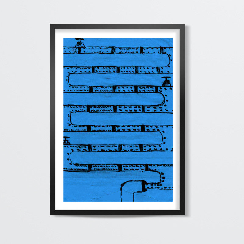 Pipeline Blue Wall Art