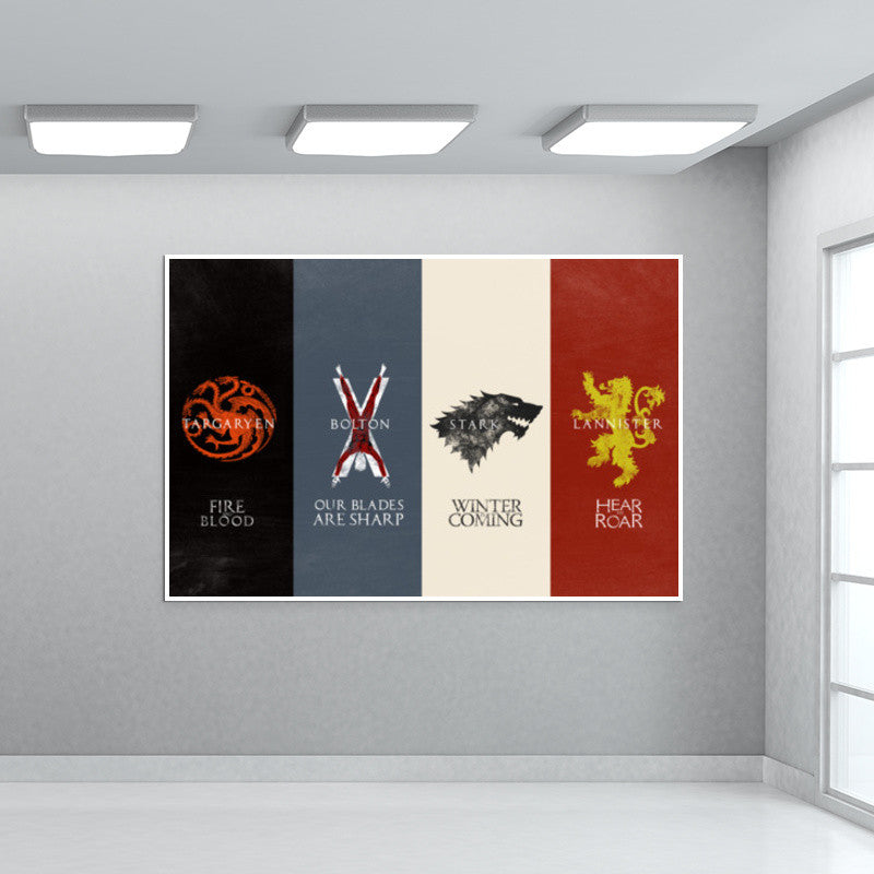 Game of Thrones Factions Wall Art