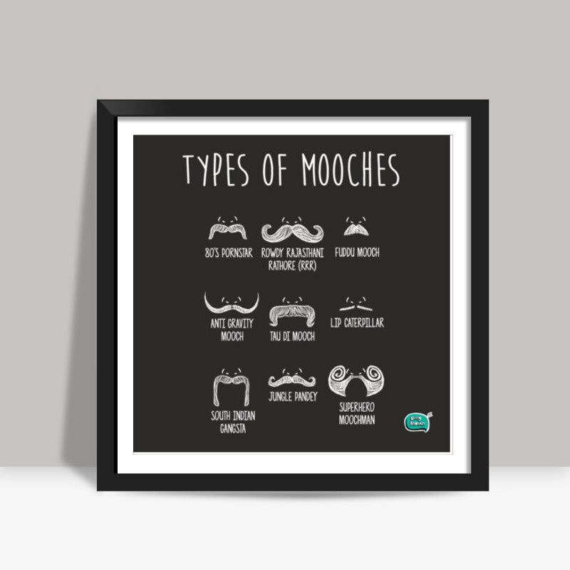 Types of Mooches Square Art Prints