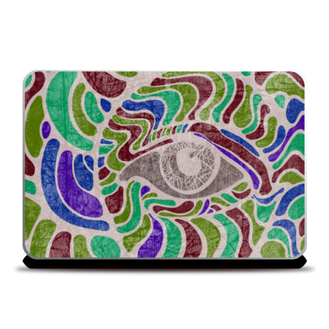 abstract eye colorful vector illustration Laptop Skins