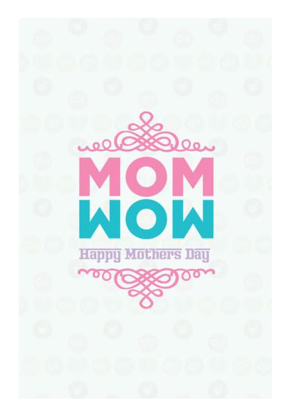 PosterGully Specials, Mom wow typography Wall Art