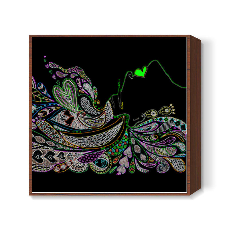 Gypsy in Neon Square Art Prints