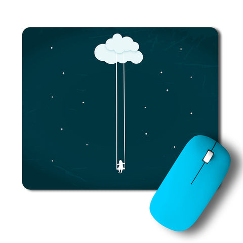 Dream Girl Swinging On Cloud Artwork Mousepad