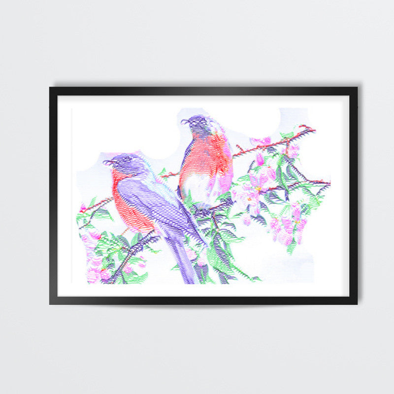 2 Colorful Birds Wall Art