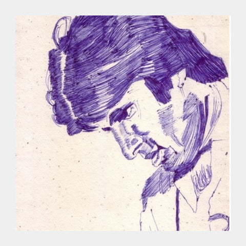 Square Art Prints, Bollywood superstar Amitabh Bachchan in a thoughtful expression Square Art Prints