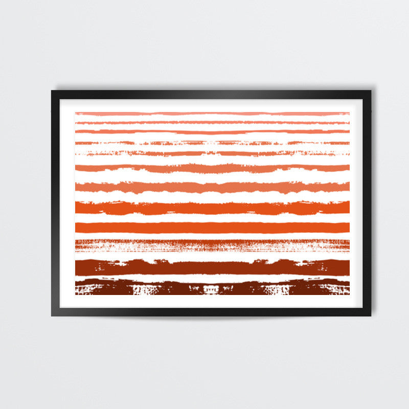 Uneven Orange Stripes Wall Art