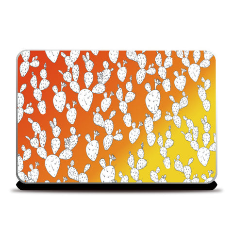 Colorful Cactus Doodle Pattern Laptop Skins