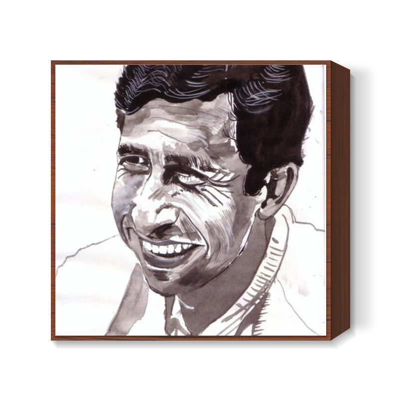 ollywoods versatile actor Naseeruddin Shah  knows that being happy is a lot about being yourself Square Art Prints