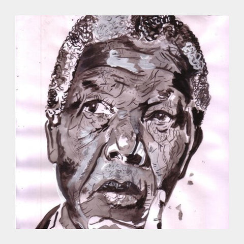 Legendary leader Nelson Mandela could see only one colour- that of equality Square Art Prints