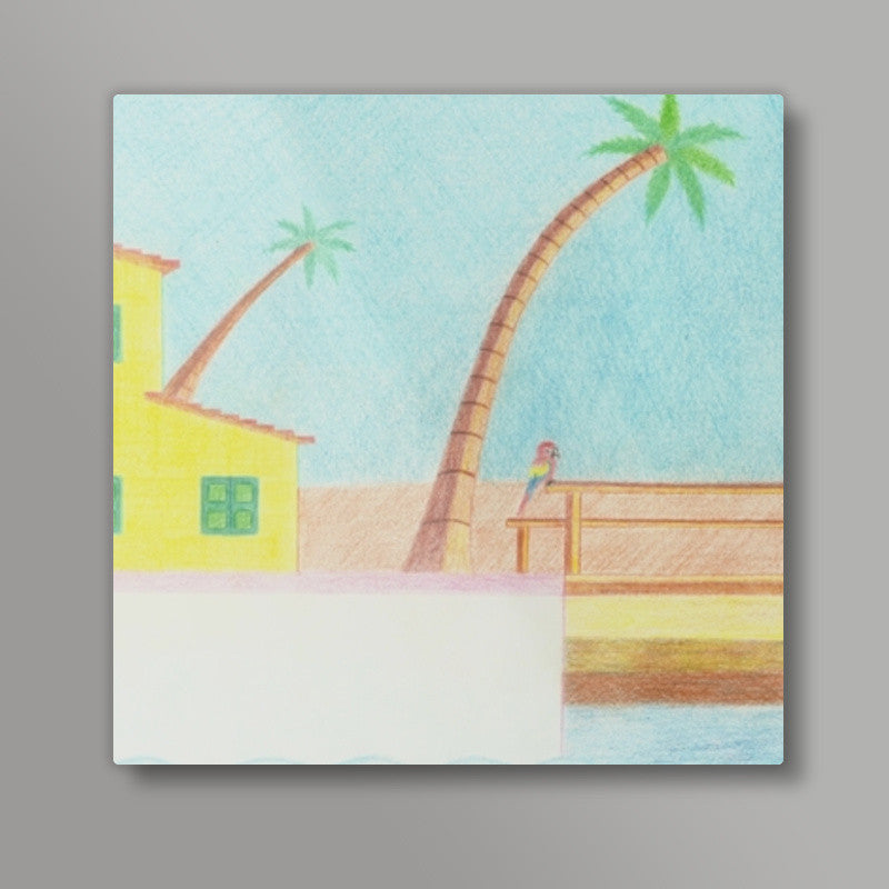 Dreamy Lake Square Art Prints
