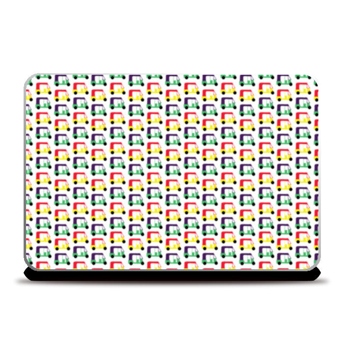 Auto Rickshaw Pattern Laptop Skins