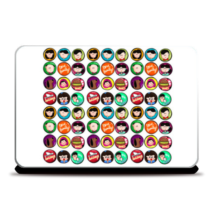 Family Badges Laptop Skins