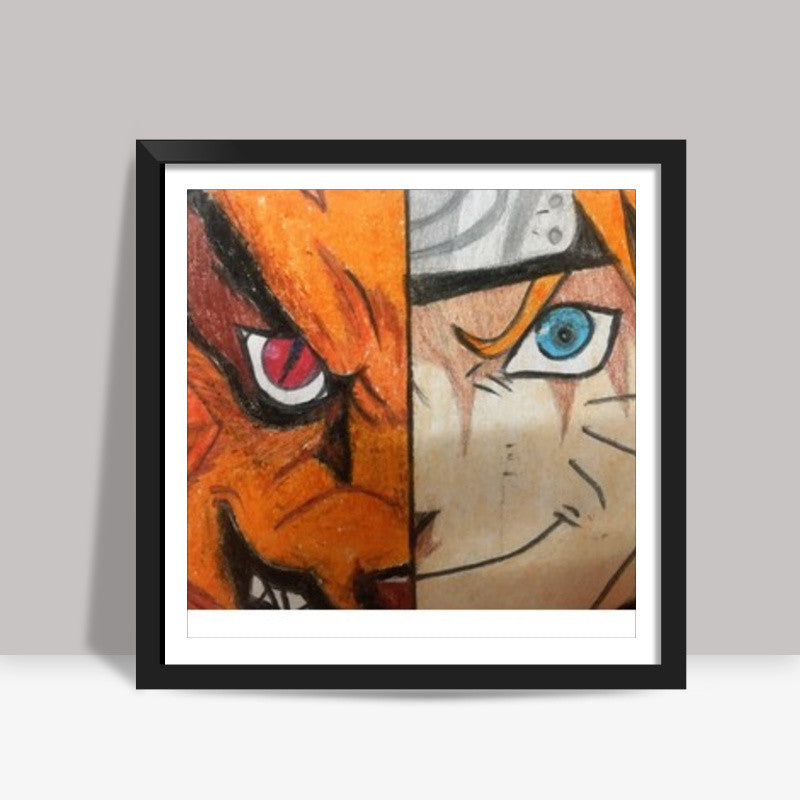 Naruto | Oil Pastel Sketch | Square Art Prints