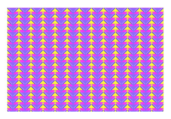 Trippy Triangles | Purple yellow Wall Art