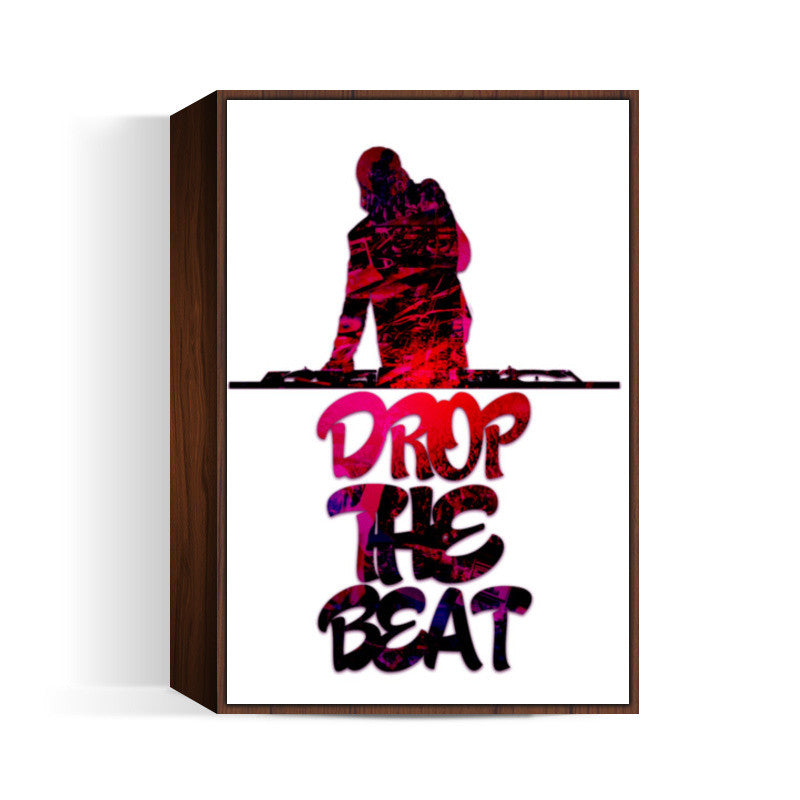 Drop The Beat white Wall Art