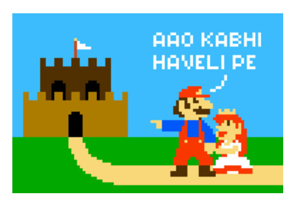 Aao Kabhi Haveli Pe Pixel Wall Art