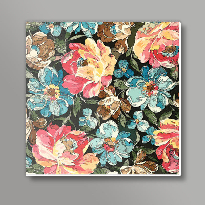 Flower Painting Square Art | Prakash Raman