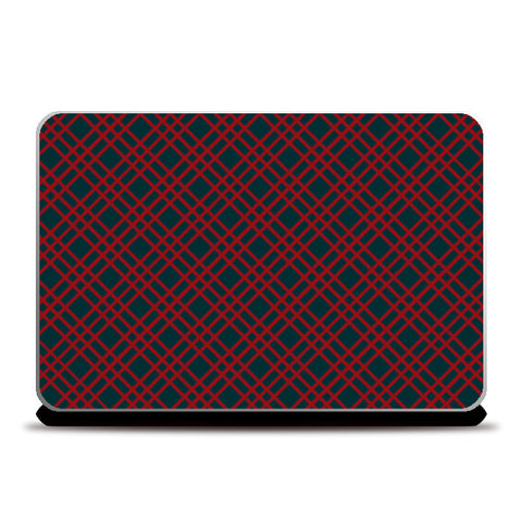 Red and Blue Checks Laptop Skins