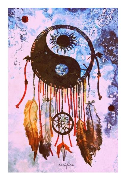 YinYang DreamCatcher Wall Art PosterGully Specials