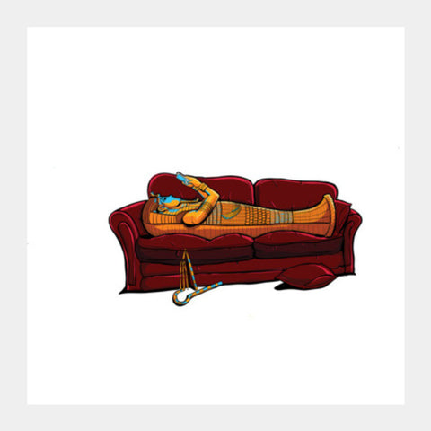 Couch Mummy Square Art Prints PosterGully Specials