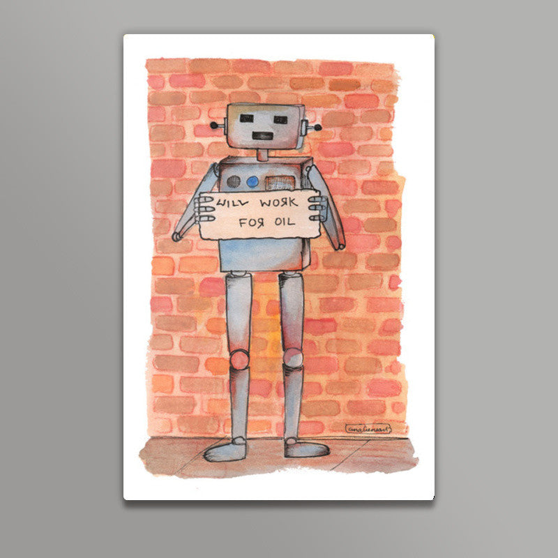Homeless Robot Wall Art