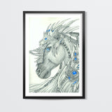 Fantasy horse pencil sketch Wall Art