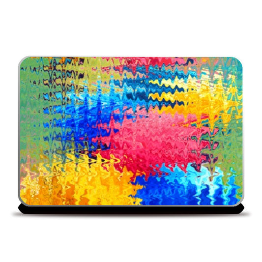Laptop Skins, Colorful Funky Abstract Waves  Laptop Skins