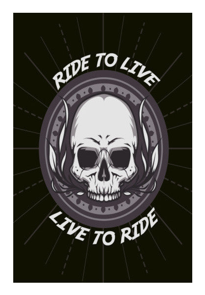 Skull Bike Rider Art PosterGully Specials