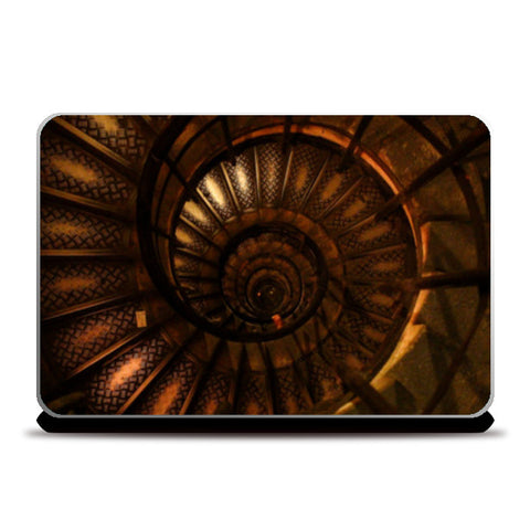 Down the stairs spiral pattern Laptop Skins