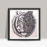 Tiger Mandala Square Art Prints