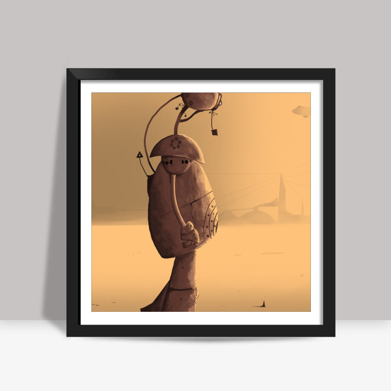 DUDUMBAA THE ROBOT Square Art Prints