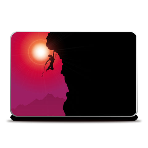 Life is a climb but the view is great Laptop Skins