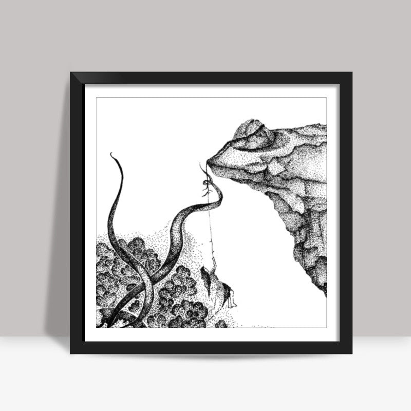 The Falling Lady Shall Rise Square Art Prints