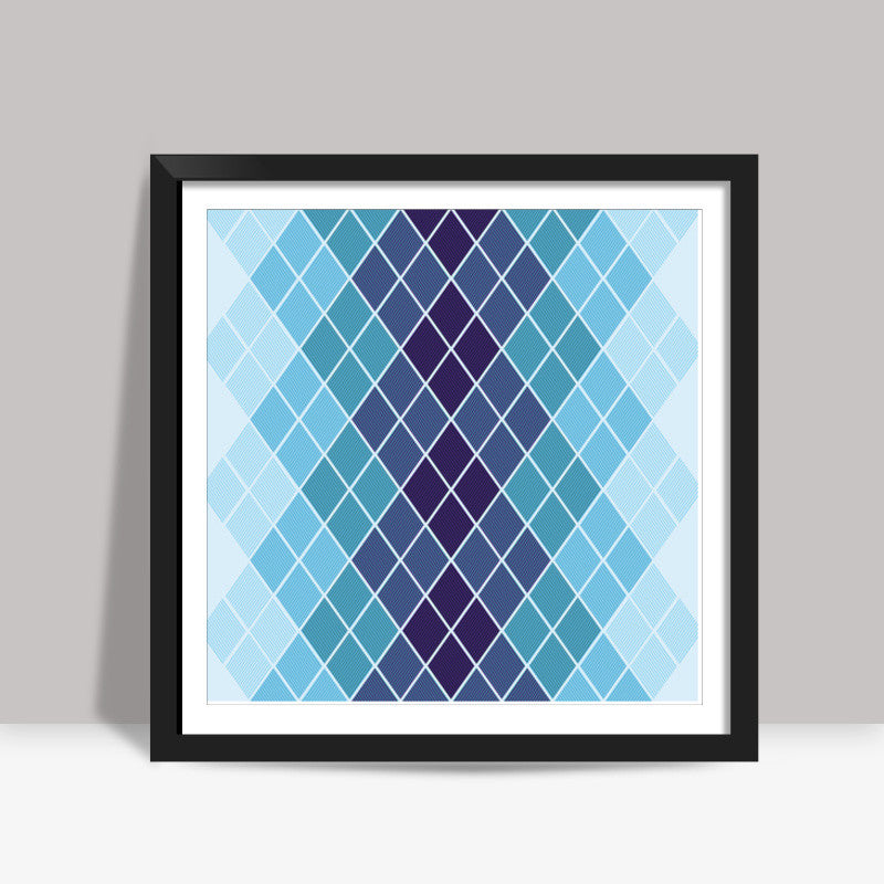 Diamond Stripes Abstract Prin Square Art Prints