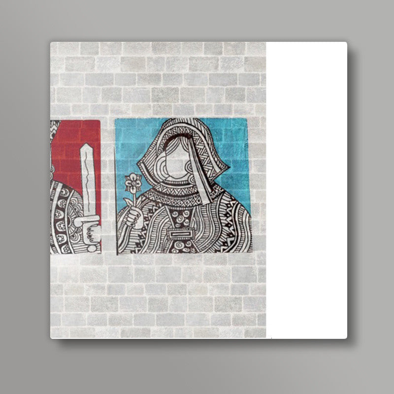 roi et reine Square Art Prints