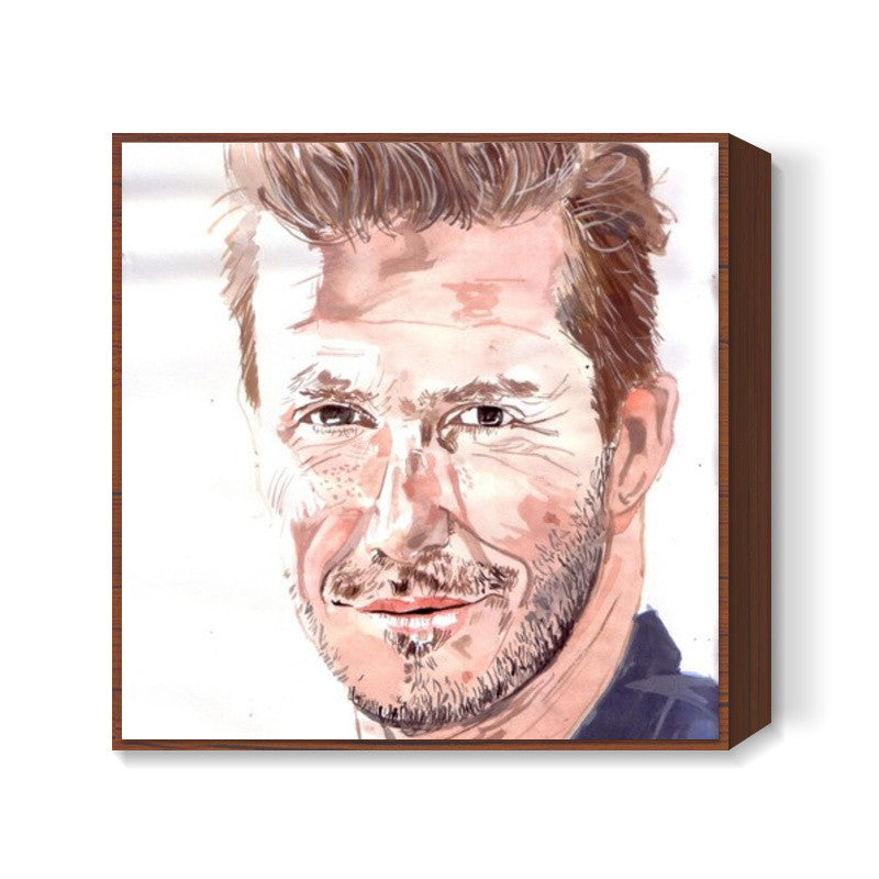 David Beckham is an ace sportstar Square Art Prints