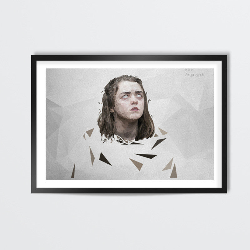 arya stark polygon art poster maisie williams Wall Art