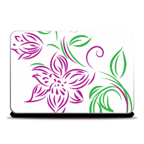 Laptop Skins, Floral Motif Laptop Skin