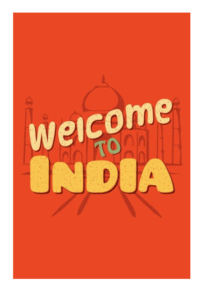 Wall Art, Welcome to India retro Artwork