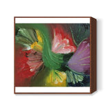 Abstract Floral | Finger Painting | Oil Painting & Glitter | Square Art Prints