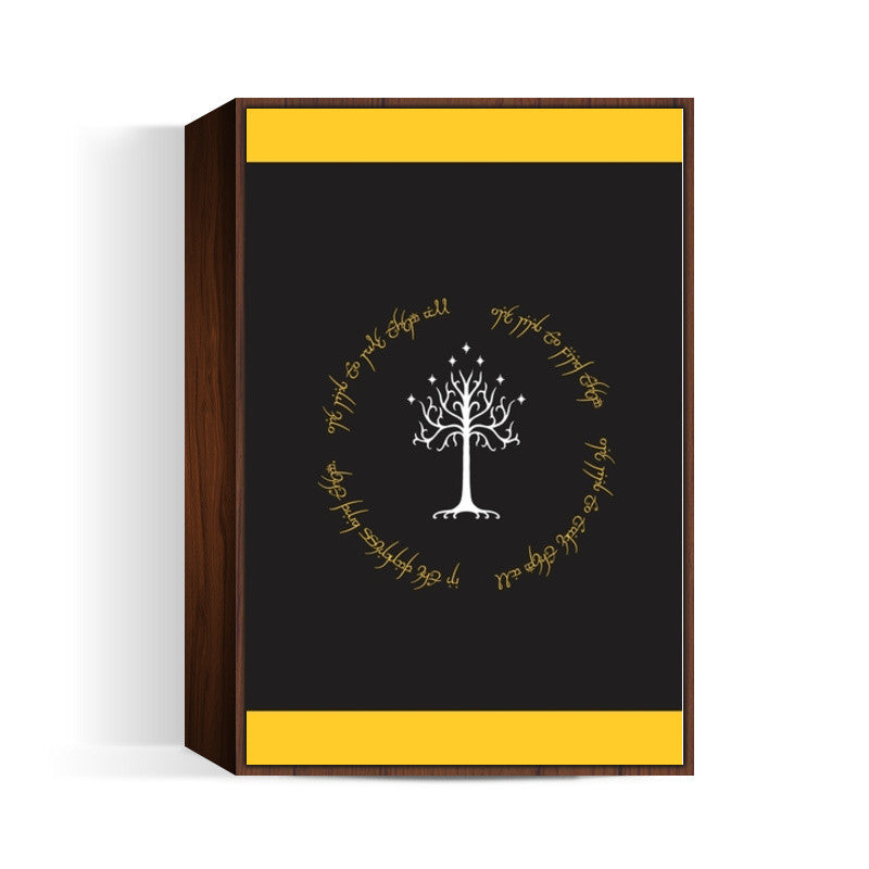 Lord of the ring Gondor white tree gold Wall Art