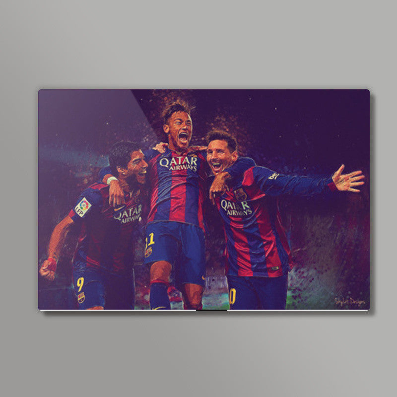Messi Suarez Neymar Barcelona Wall Art
