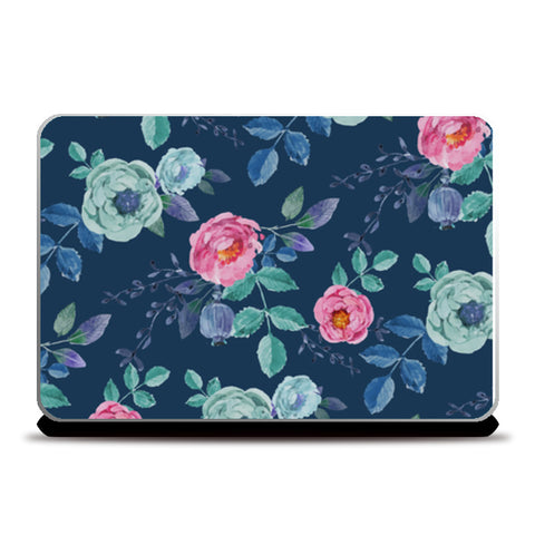 Painted Floral Pattern Laptop Skins